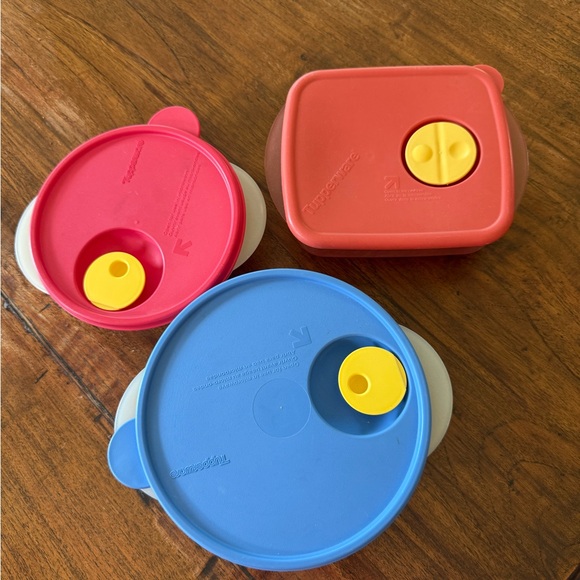 90s Tupperware Pop Top Canisters with Lids – Set of 3 - Picture 1 of 5